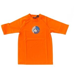 Kanu Surf Boys' Haywire UPF 50+ Sun Protective Rash Guard Sz 12 Orange Surf Swim